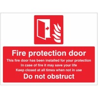 Fire Protection Door Do Not Obstruct