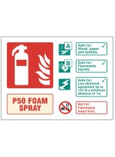P50 Foam Spray Extinguisher Identification