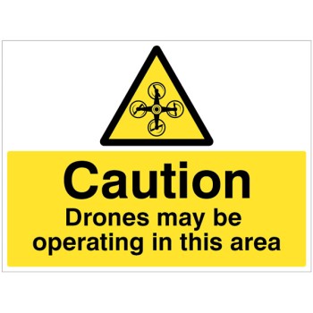 Caution - Drones May be Operating in this Area