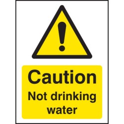 Caution - Not Drinking Water