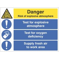 Risk of Explosive Atmosphere - Test for Oxygen Deficiency - Supply Fresh Air