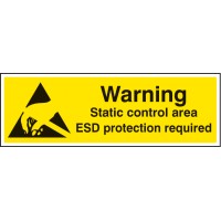 Warning - Static Control Area ESD Protection Required