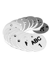 Engraved Valve Tags - White with Black Text