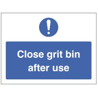 Close Grit Bin after Use