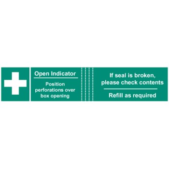 First Aid Box Tamper Labels (Pack of 50)