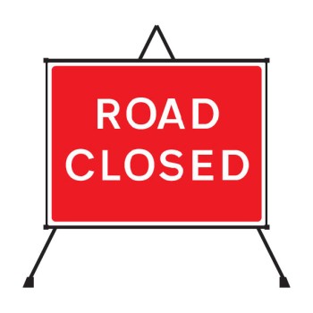 Fold Up Sign - Road Closed - 1050 x 750mm