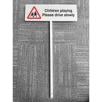 Children Playing - Please Drive Slowly - Verge Sign