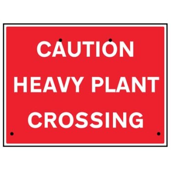 Re-Flex Sign - Caution - Heavy Plant Crossing