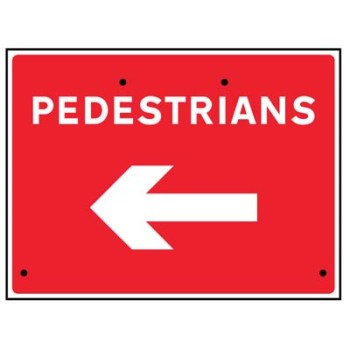 Re-Flex Sign - Pedestrians Arrow Left