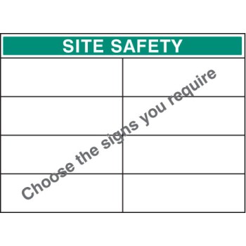 Custom Site Safety Board - Select 8 Messages