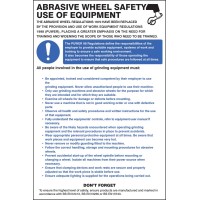 Abrasive Wheel Regulations - Poster