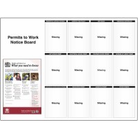 Site Notice Board with Doc Wallets (Permits to Work)