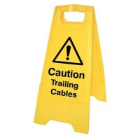 Caution - Trailing Cables - Self Standing Floor Sign