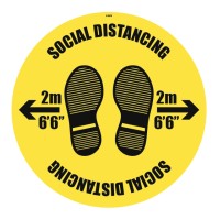 Social Distancing - 2m / No Distance - Floor Graphic