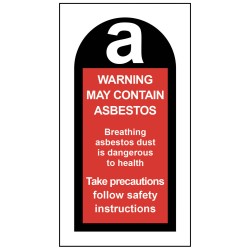 May Contain Asbestos Labels (Roll of 100)