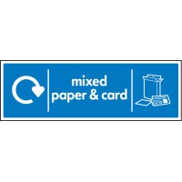 Mixed Paper & Card - WRAP Recycling Sign