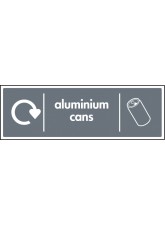 WRAP Recycling Sign - Aluminium Cans