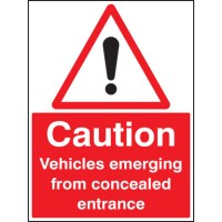 Caution - Vehicles Emerging from Concealed Entrance