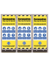 Roll Up Banner with Mandatory Messages - 1m / 2m / Generic Distance Options