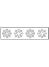 Glass Safety Highlighting Frosted Crystal Decals 150 x 1000mm Length - Flower